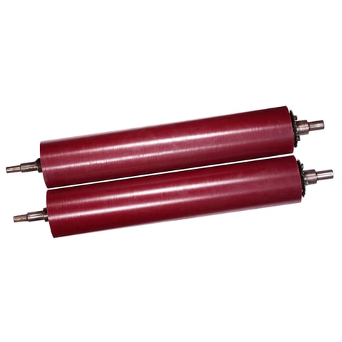 A refurbished cylindrical shaft on polyurethane sheath
